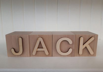 Natural Wooden Name Blocks
